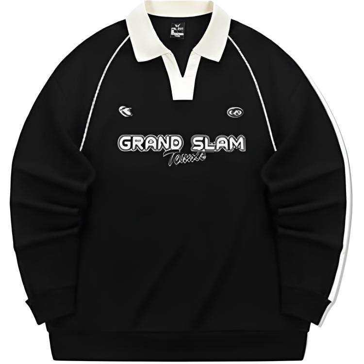 361° Sweatshirts Men's Grade Black/Cream White Lapel Moderate