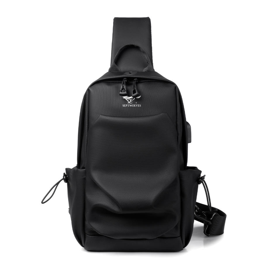 SEPTWOLVES SEPTWOLVES Fabric Sling Bag Regular Men's Black/Gray