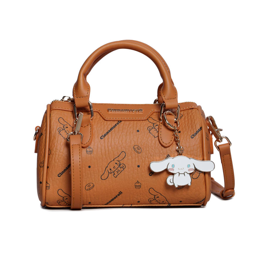 Sanrio Synthetic Leather Shoulder Bag Women's Brown/Pink/Black
