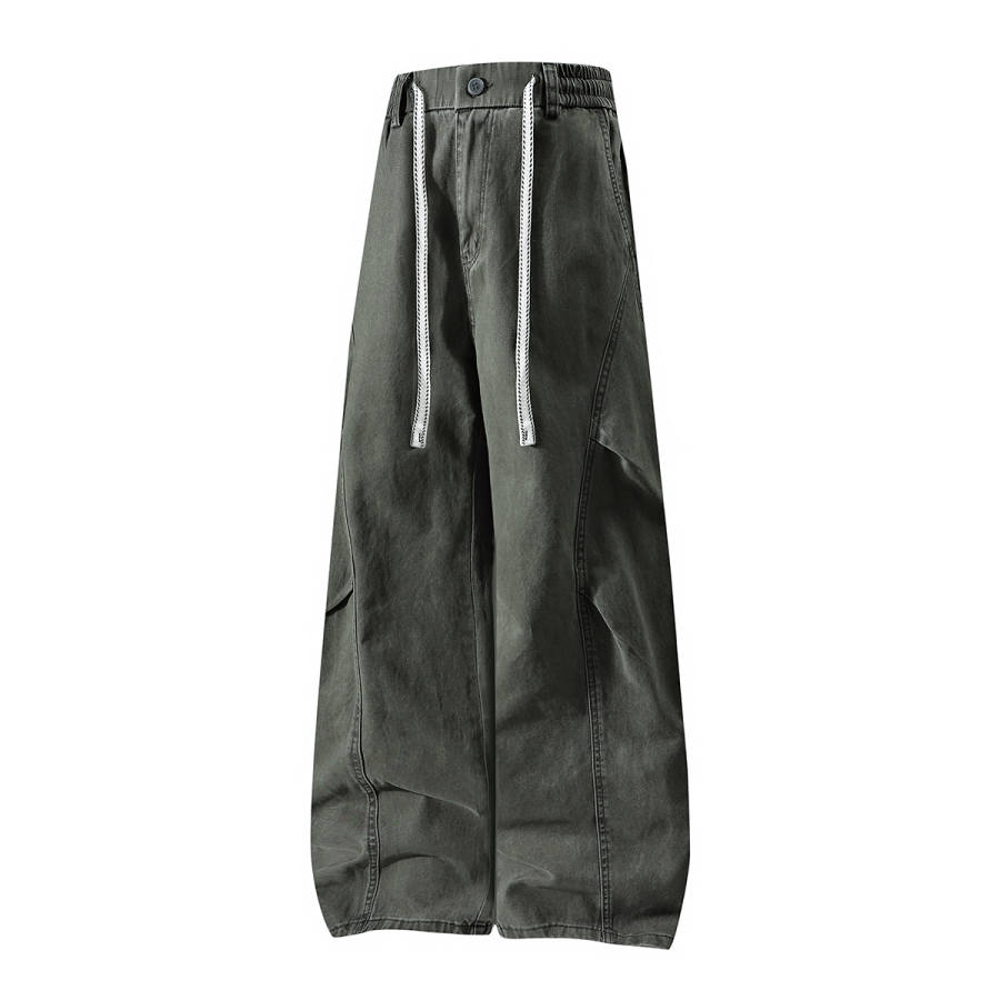 Tonlion Casual Pants Unisex Moderate Straight Fit Pants