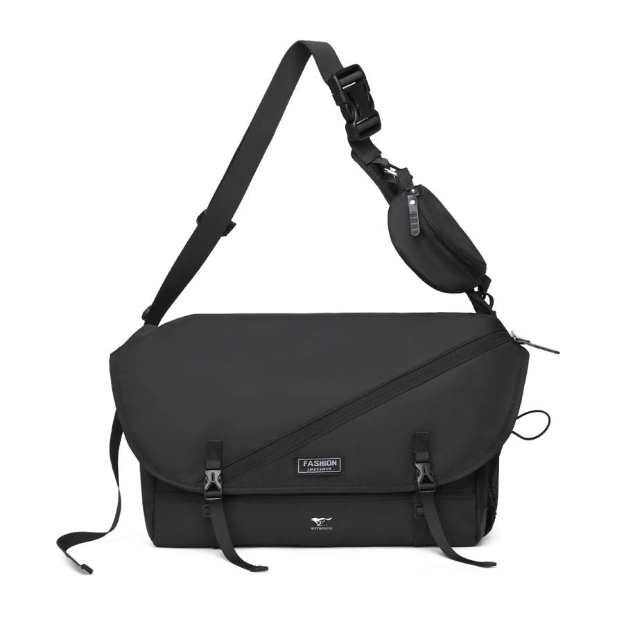 SEPTWOLVES SEPTWOLVES Fabric Shoulder Bag Regular Unisex Black/Gray