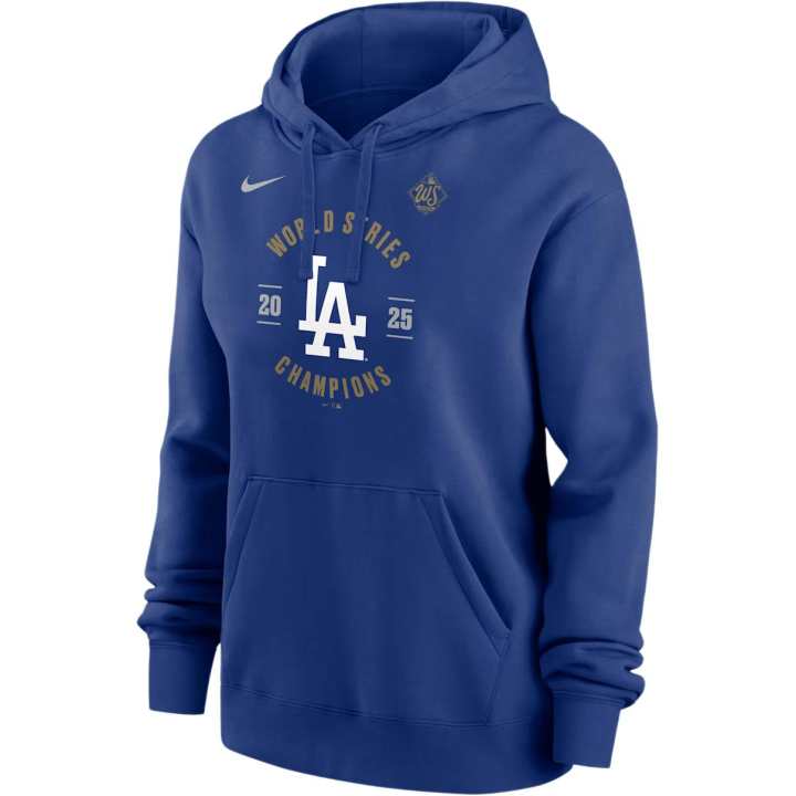 Nike Nike Los Angeles Dodgers 2025 World Series Champions Home Plate Women's Nike Mlb Pullover Hoodie