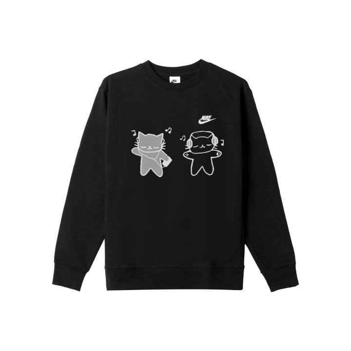 Nike Nike Sweatshirts Men's Black Crew Neck Moderate Regular