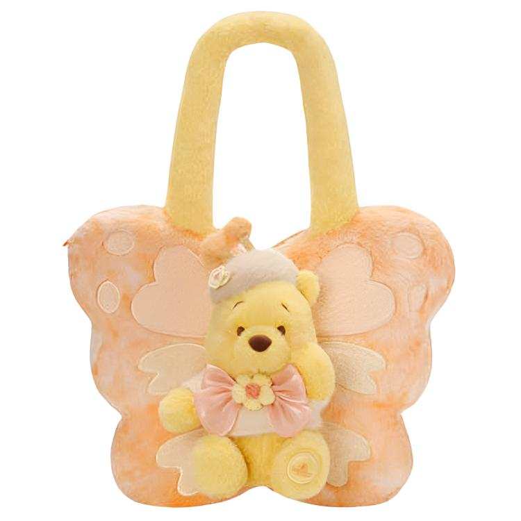 Disney Butterfly Winnie The Pooh Fabric Shoulder Bag Unisex Multicolor