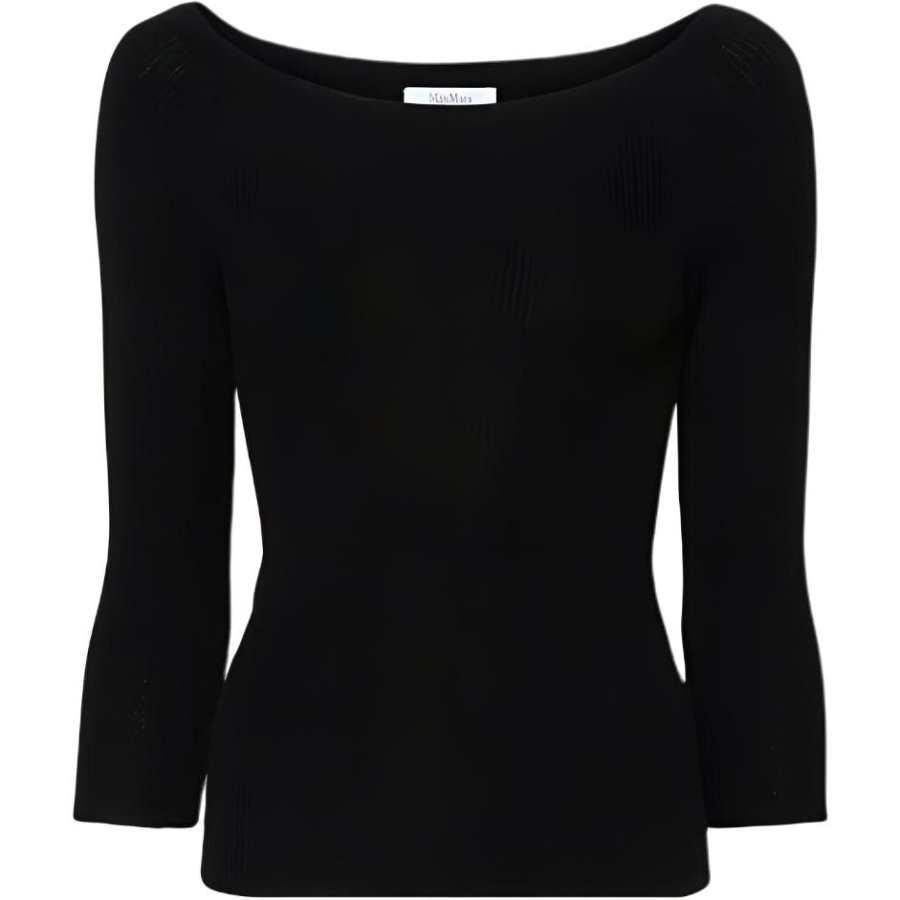 MaxMara MaxMara Sweaters Women's Black Boat Neck Moderate Other