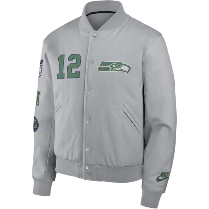 Nike Nike Seattle Seahawks Rivalries Collection Men's Nike Nfl Full-Snap Varsity Jacket