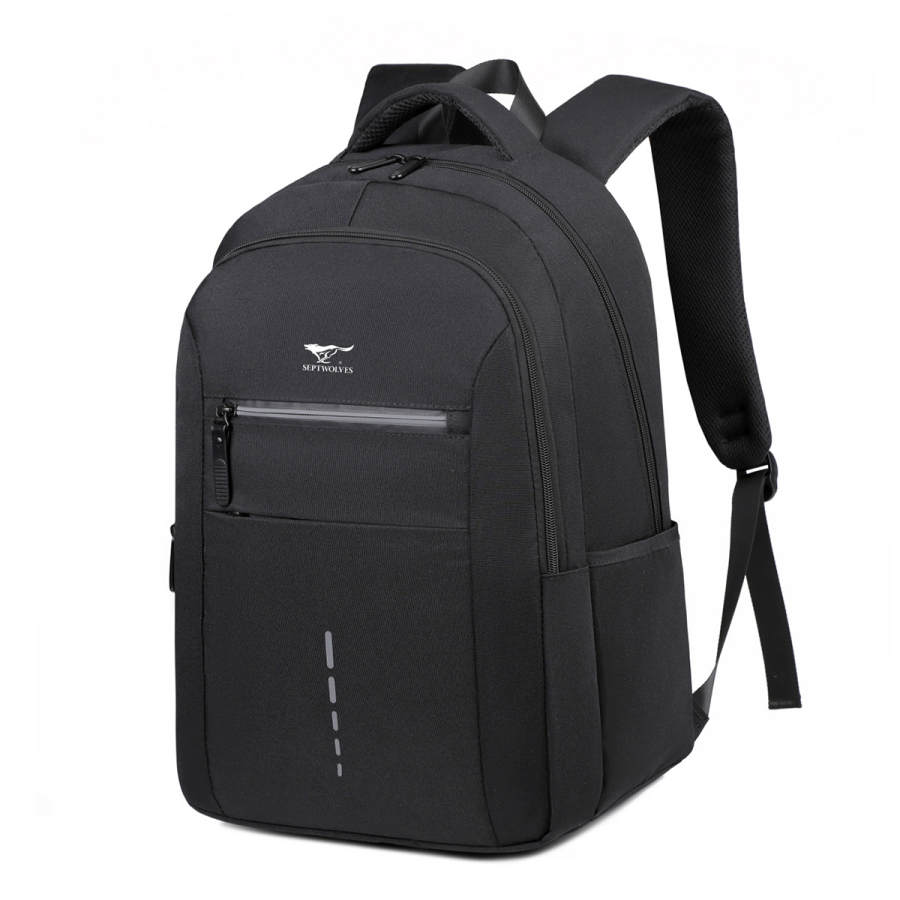 SEPTWOLVES SEPTWOLVES Fabric Backpack Regular Unisex Black
