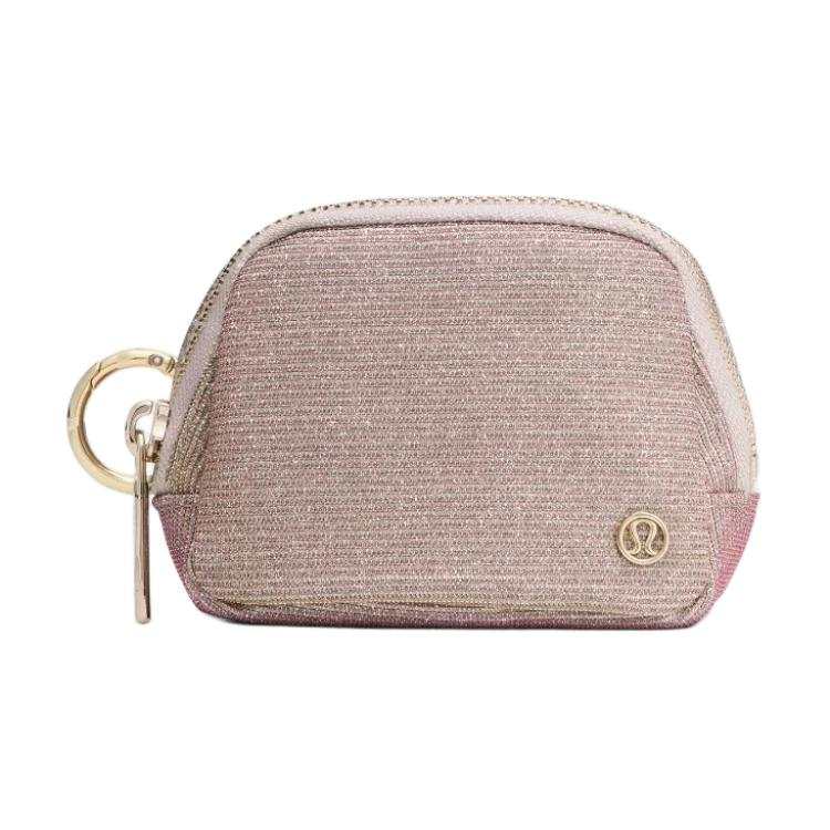 Lululemon Everywhere Polyester Coin Purse Mini Women's Pink Champagne & Muse & Gold