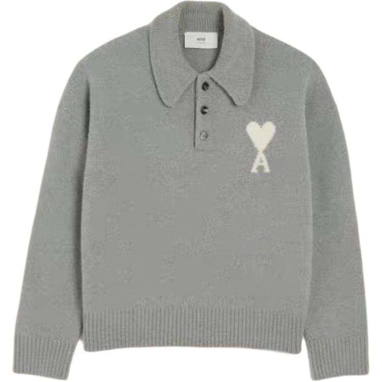 Amiparis Ami de Coeur intarsia polo-shirt