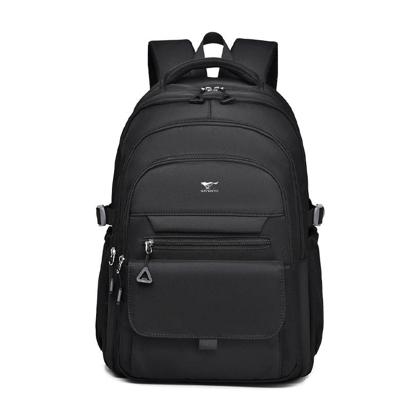 SEPTWOLVES SEPTWOLVES Fabric, Polyester Backpack Unisex Black