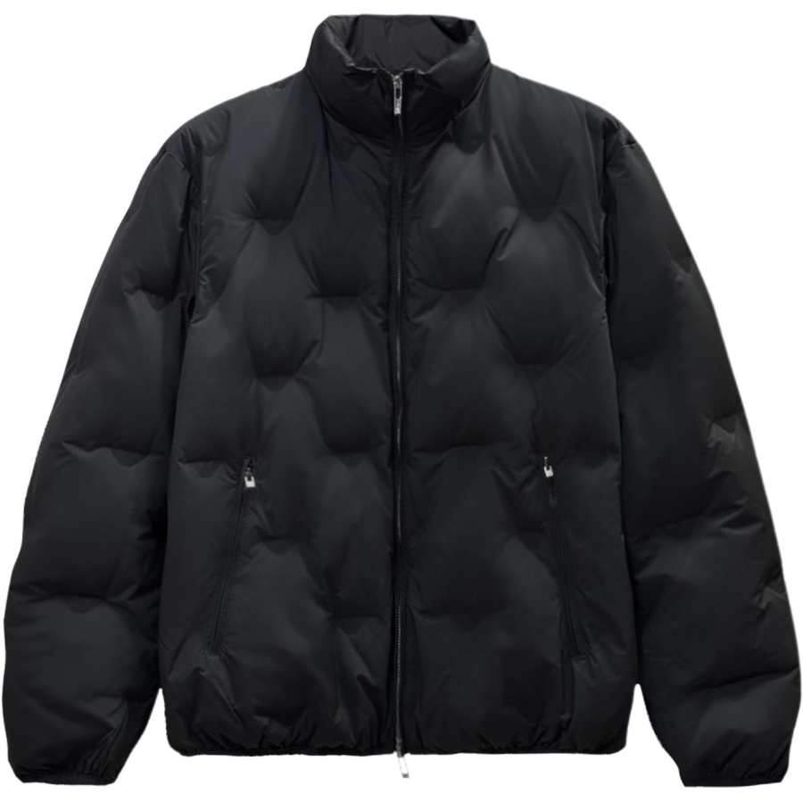 EMPORIO ARMANI Inlaid All Over Micro Eagles Full Zip Down Jacket