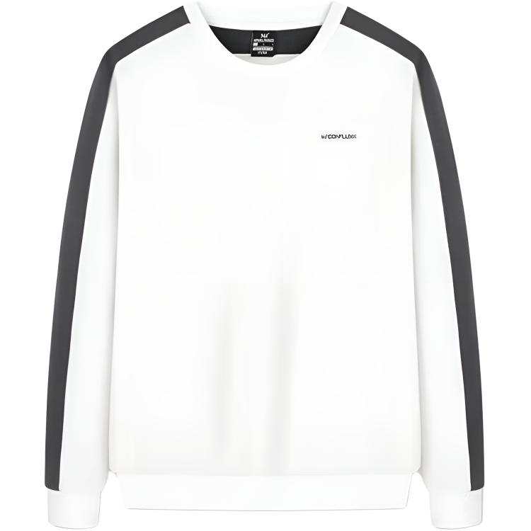 361° Sweatshirts Men's Feather White/Gravel Gray Crew Neck Thickened