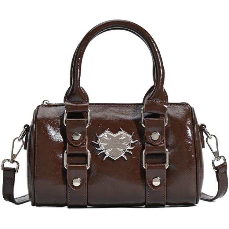 PAYOT Synthetic Leather Handbag Regular Women's Coffee/Black