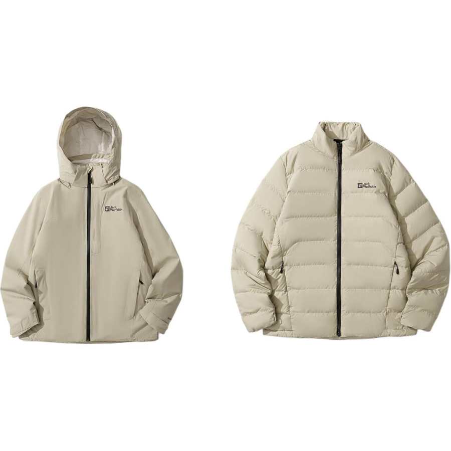 Jack Wolfskin Waterproof, Windproof, Thermal, And Rainproof Windbreaker Jacket Unisex