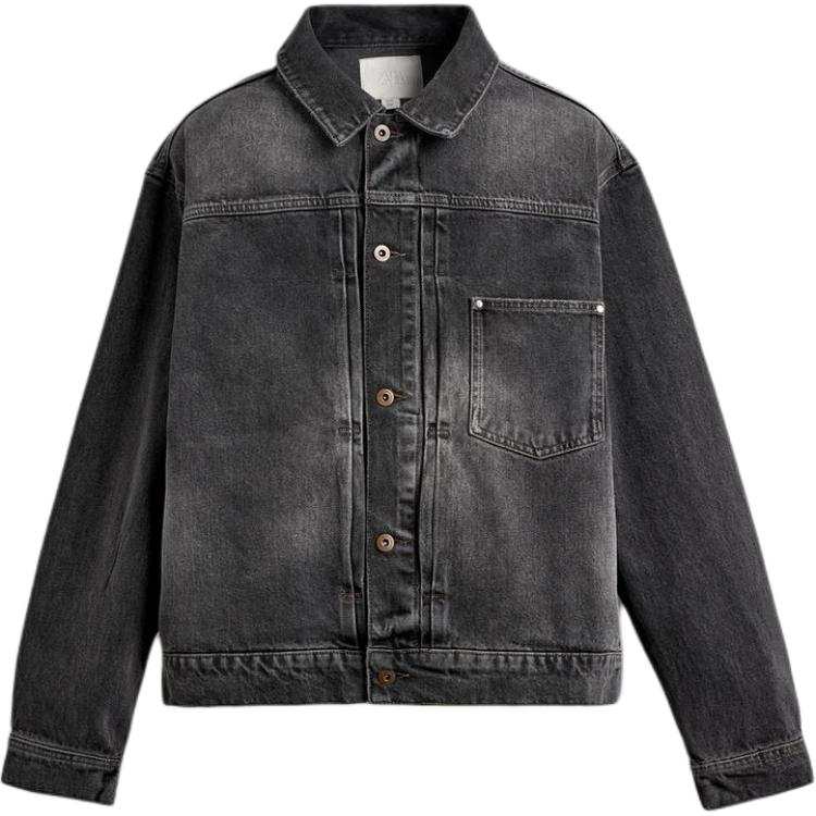 ZARA ZARA Denim Jackets Men's Gray Lapel Moderate