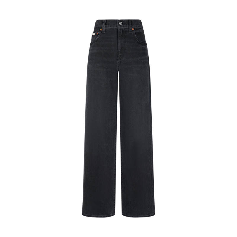 Calvin Klein Jeans Women's 3N3 Denim Black Moderate Wide Leg Pants