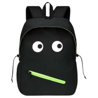 DUSENDAISHU Waterproof Fabric Backpack Unisex Black