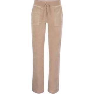 Juicy Couture Casual Pants Women's Beige Moderate Straight Fit Pants