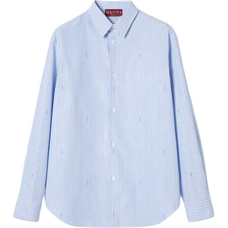 GUCCI Striped Cotton Poplin Shirt