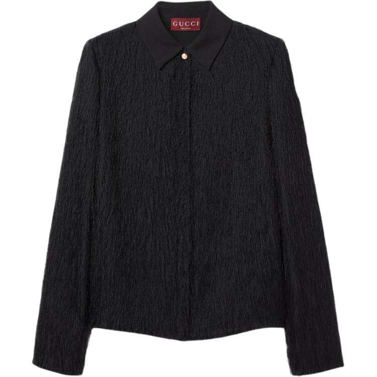 Gucci Fringed fil coupé fabric shirt
