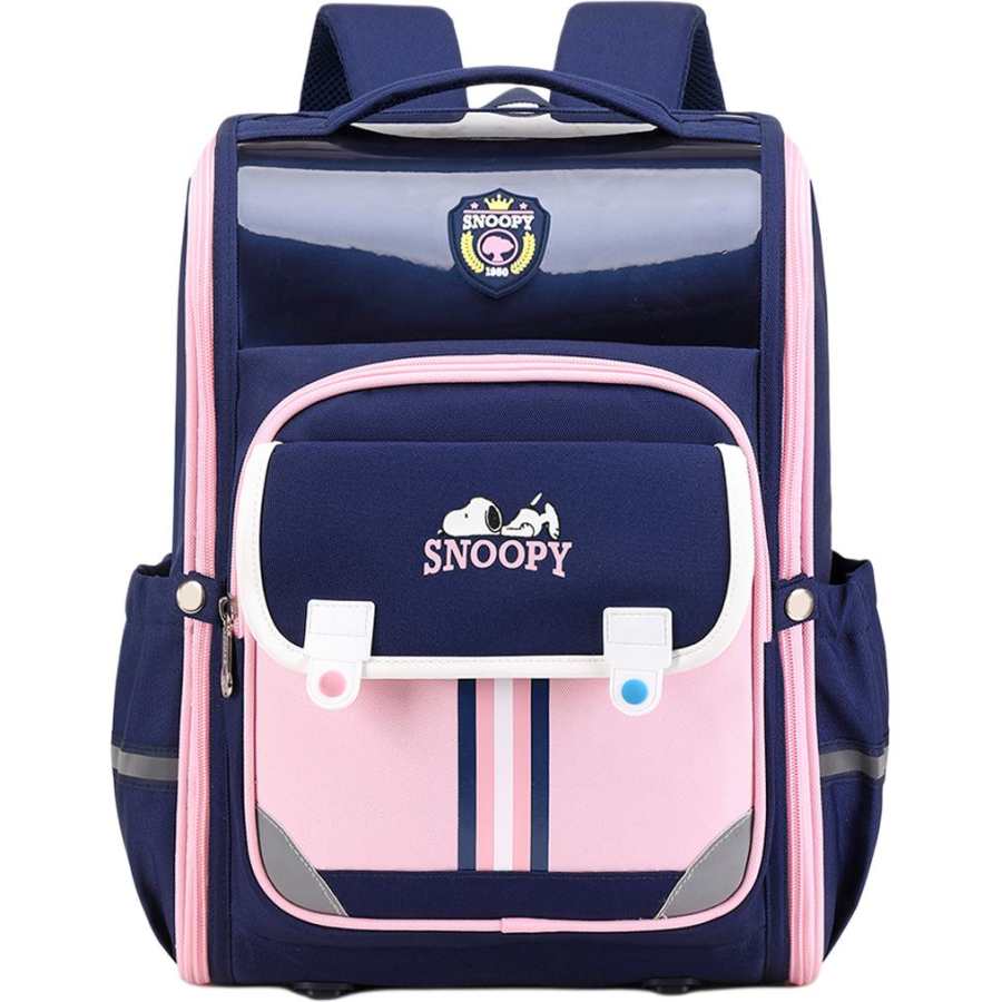 SNOOPY SNOOPY Polyester And Fabric Elementary School Student Backpack Kids' Pink/Blue/Red