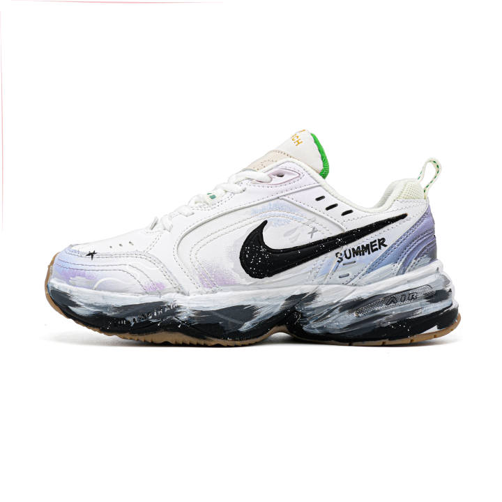 Nike Nike Air Monarch 4 Starlight Abrasion Resistant Abrasion Resistant Low top Casual Shoes Men's White Blue