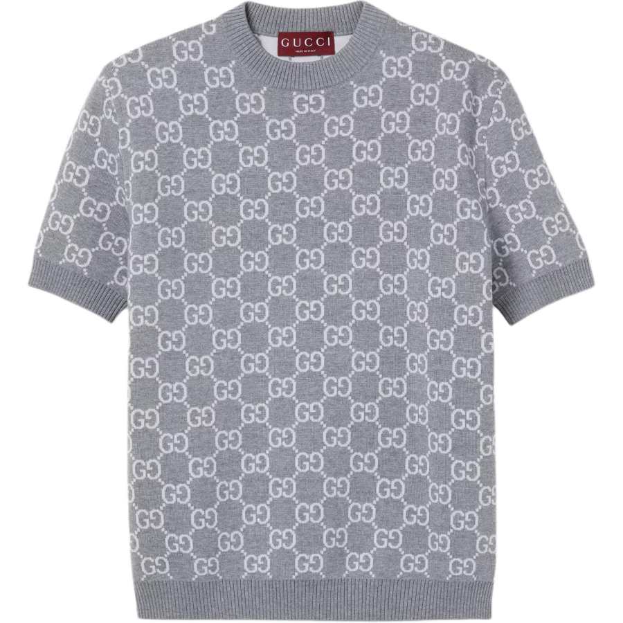 Gucci Reversible Gg fine wool jacquard top