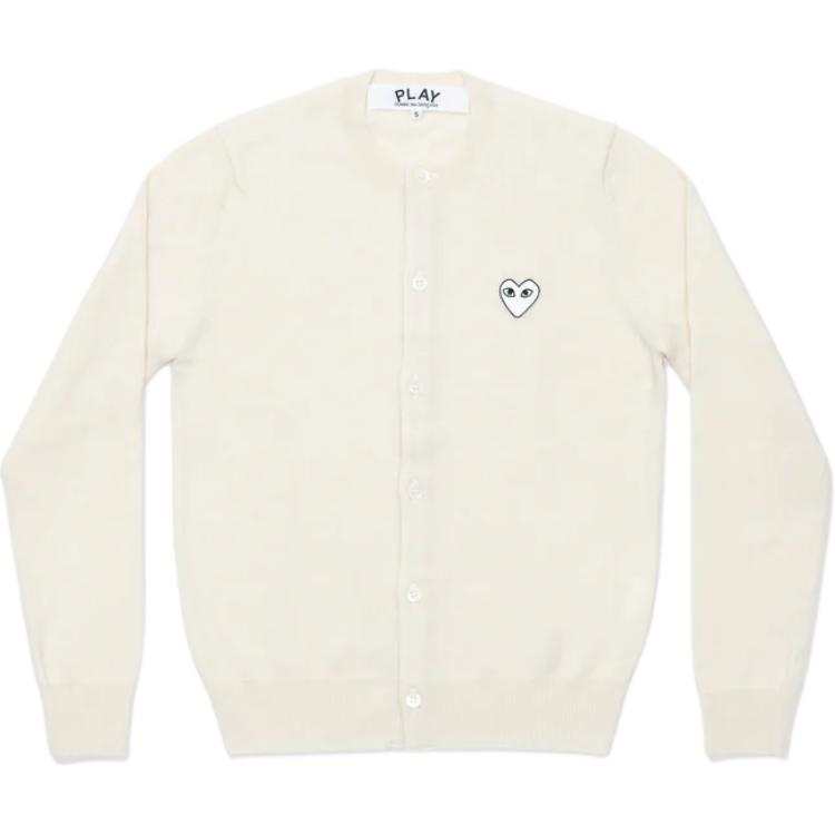 CDG Play Knitwear Unisex Ecru Crew Neck Moderate Other