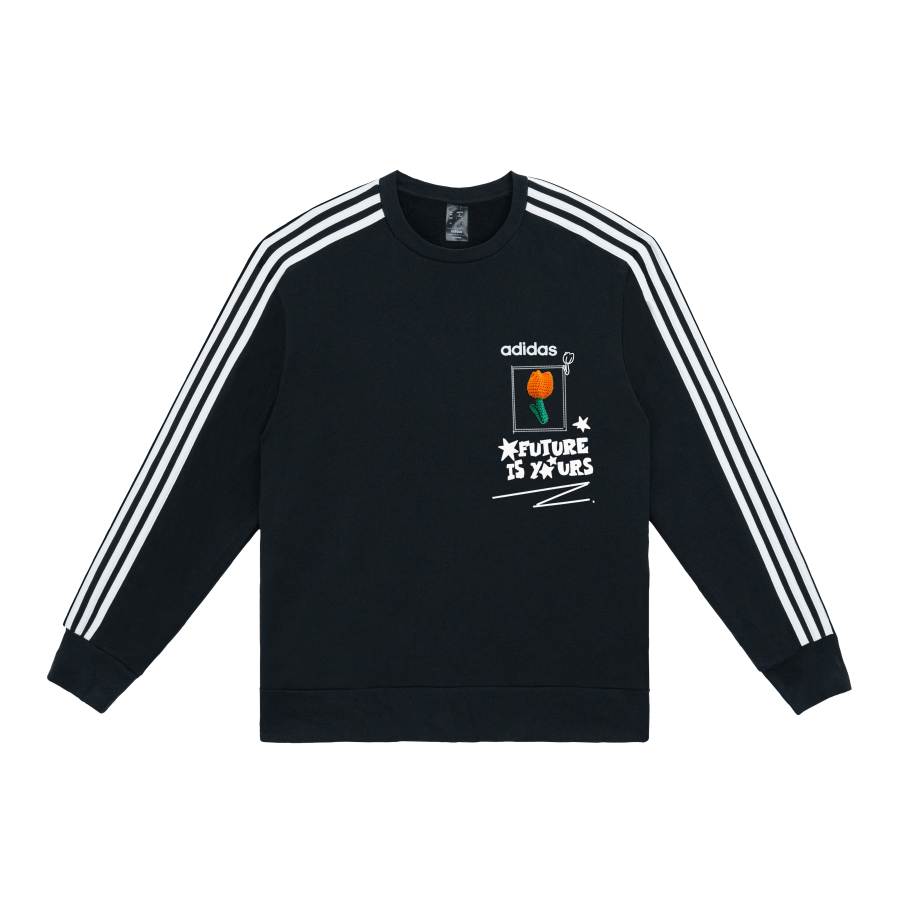Adidas Adidas Sweatshirts Unisex Black Crew Neck Moderate
