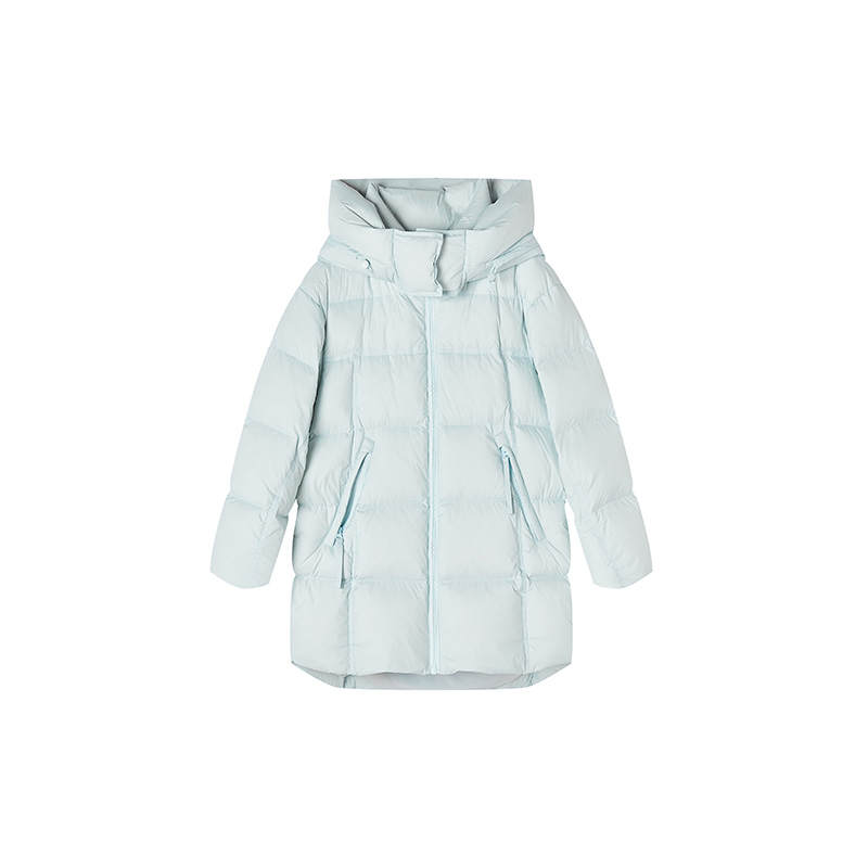 XIANGYING Down Jackets Women's Nautical Blue Moderate Puffer Jacket