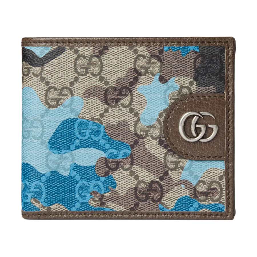 GUCCI GUCCI Leather Wallet Men's Blue