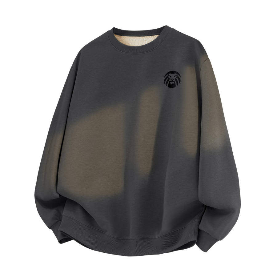 Tonlion Sweatshirts Unisex Crew Neck Thickened Heavyweight