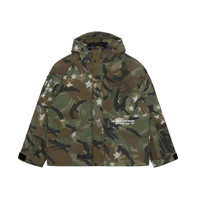 Aape Down Jackets Men's Green GRZ Hooded Thickened Other