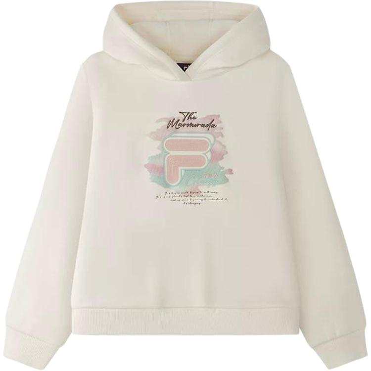 FILA Kids Sweatshirts Hooded Thickened And Fleece Lined