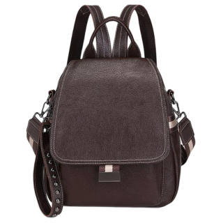 BRINCH Pu Fashion Backpack Women's Black/Coffee
