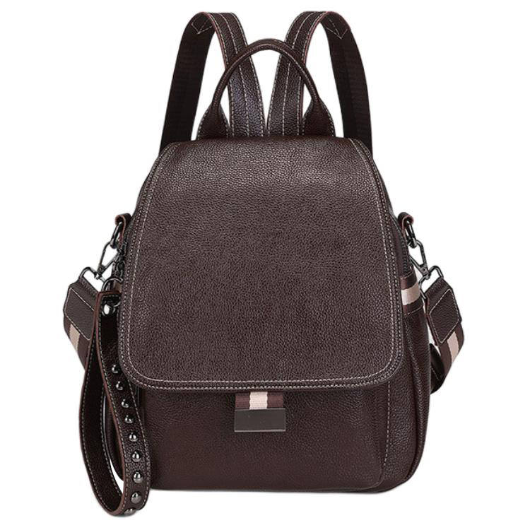 BRINCH Pu Fashion Backpack Women's Black/Coffee