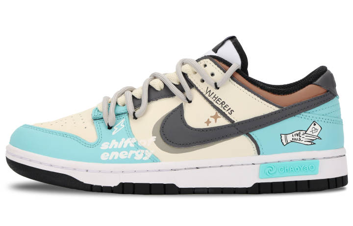 Nike Nike Dunk Low top Skateboard Shoes Women's White Blue