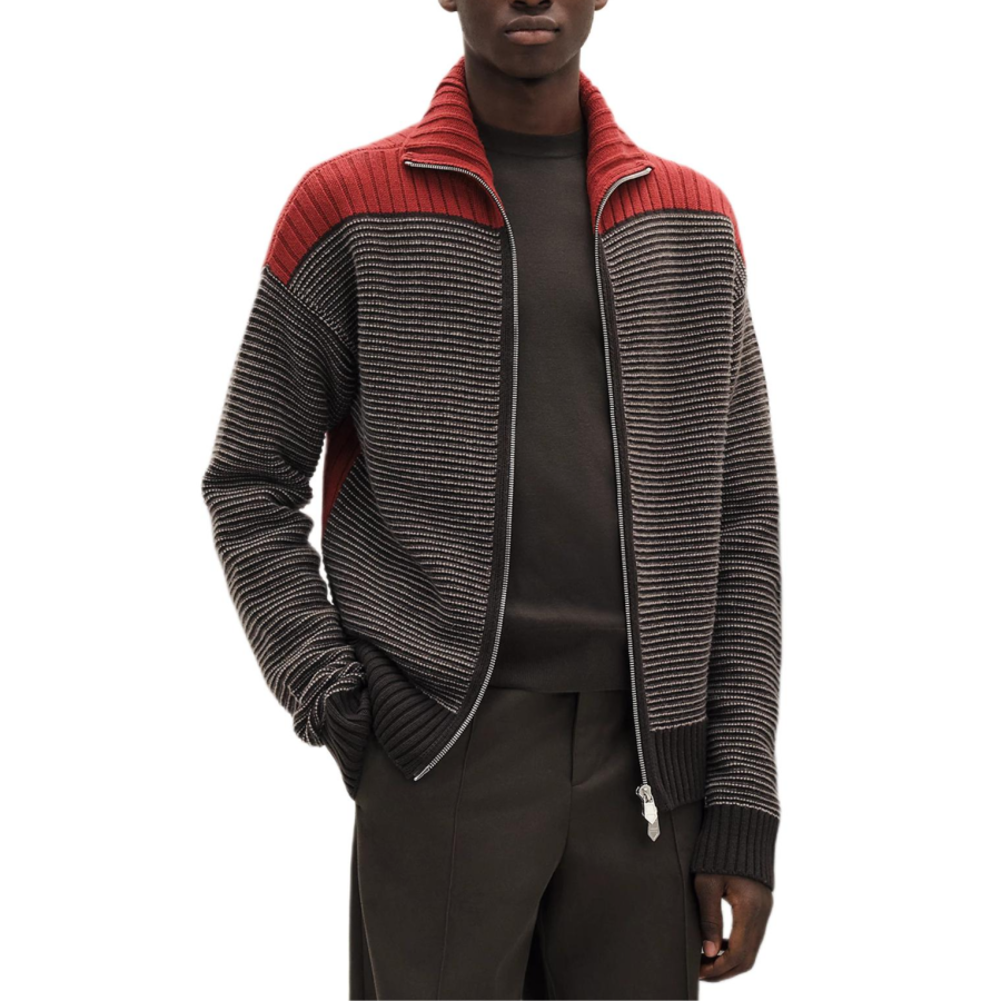 HERMES HERMES Sweaters Men's Gray Turtleneck Moderate
