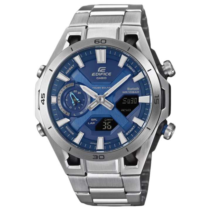 CASIO CASIO EDIFICE Solar Quartz Movement Stainless Steel Strap Watch Men's Watches Blue Dial