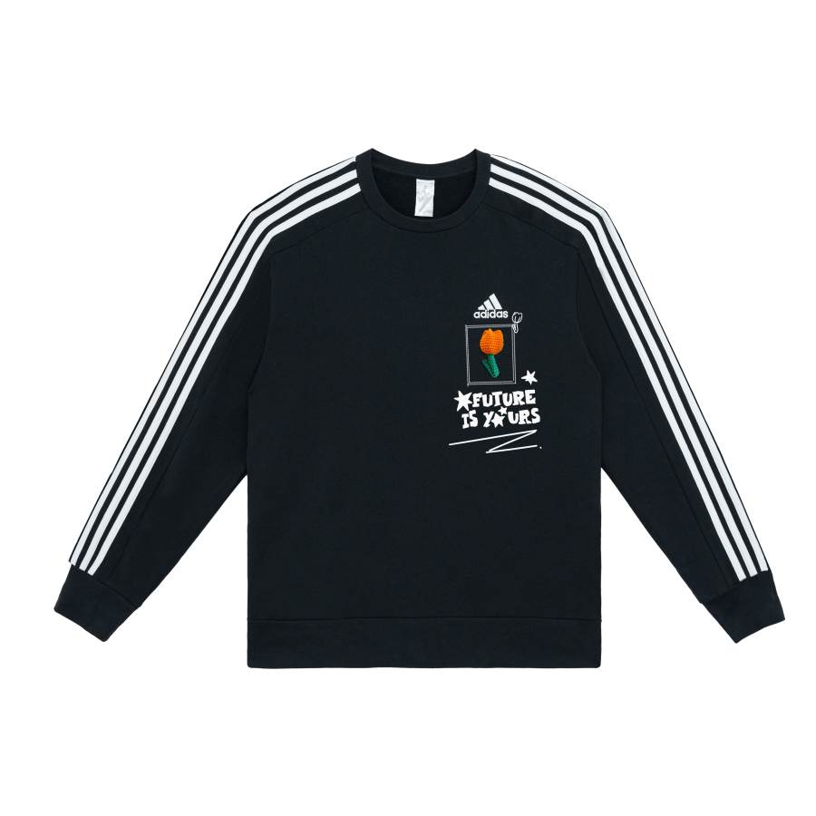 Adidas Adidas Sweatshirts Unisex Black Crew Neck Moderate Regular