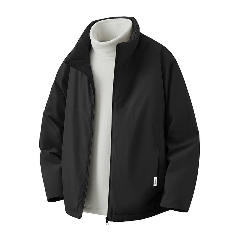 Tonlion Puffer Jackets Unisex Stand Collar Thickened Puffer Jacket