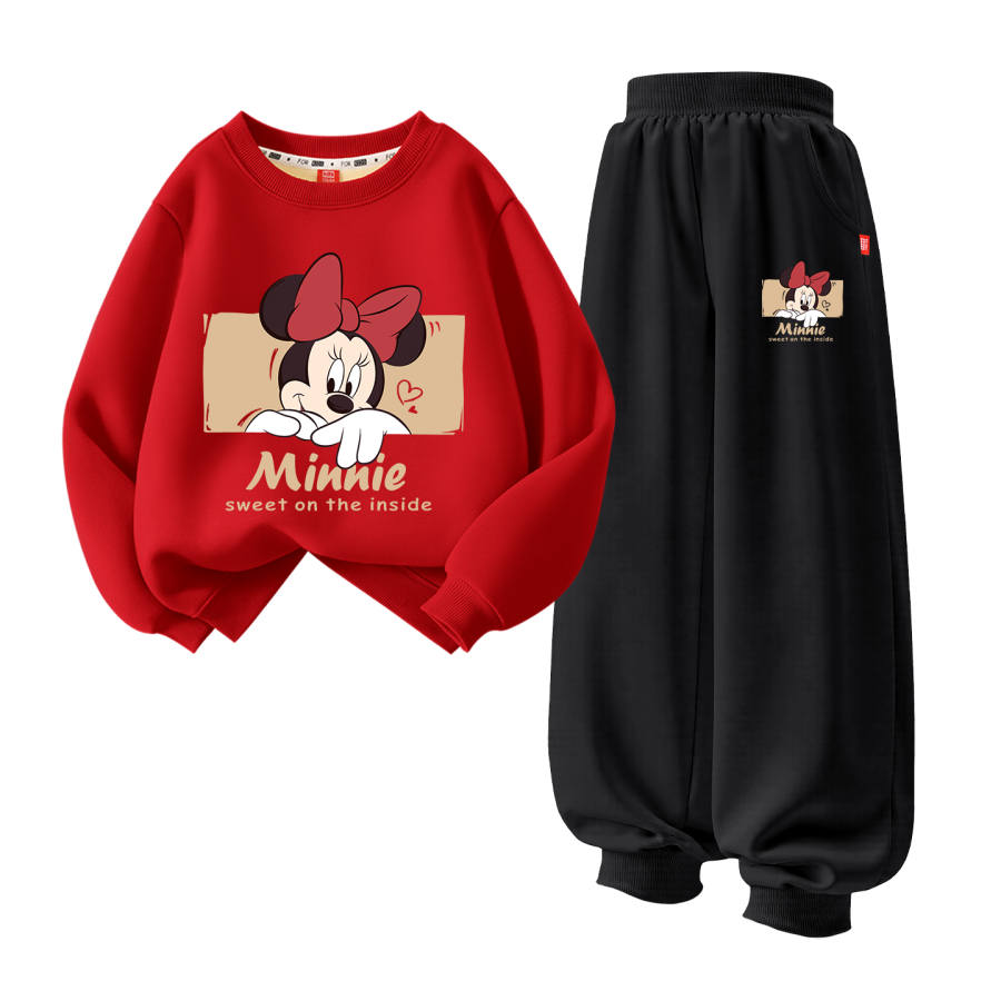Disney Kids Casual Sportswear Crew Neck Thickened