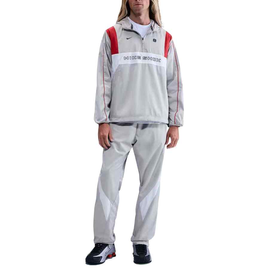 Nike Nike Sportswear Jackets Men's Gray Fog/White/University Red Hooded Moderate Other