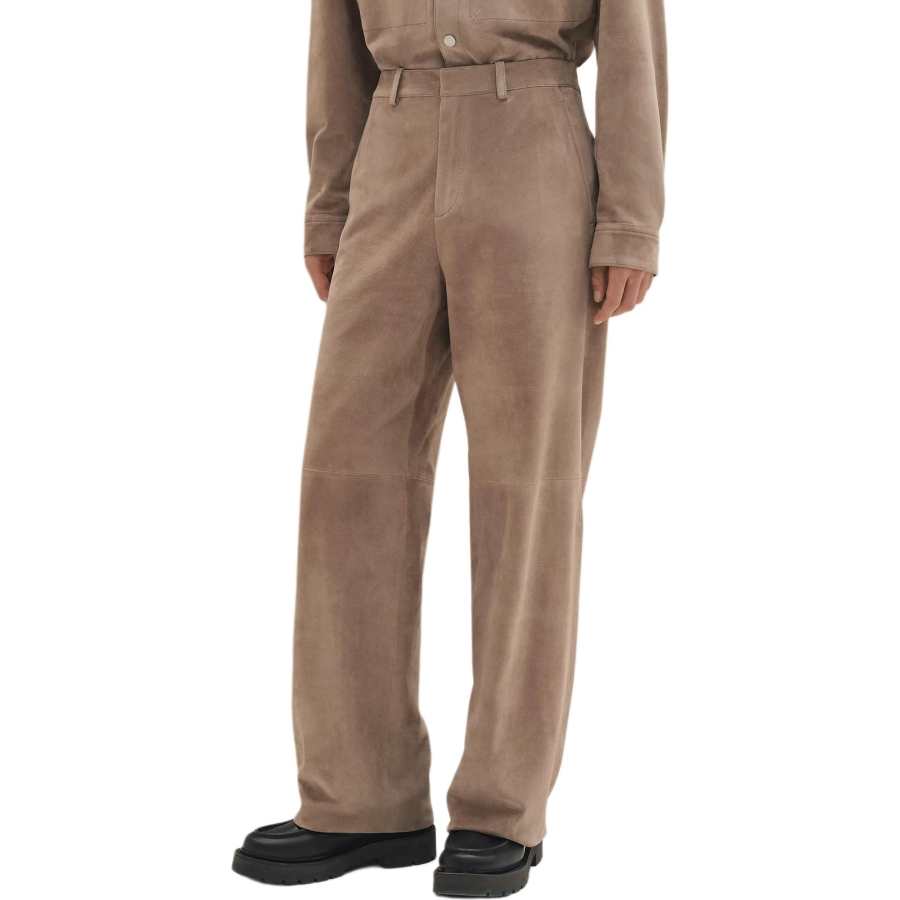 HERMES HERMES FW25 Leather Pants Men's