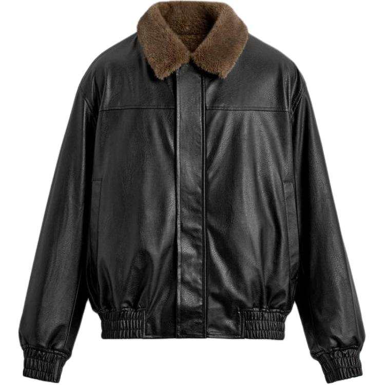 ZARA ZARA Jackets Men's Black Lapel Moderate Reversible