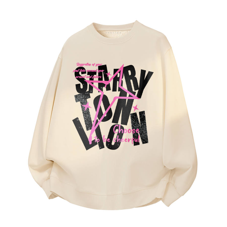 Tonlion Sweatshirts Unisex Crew Neck Thickened Heavyweight