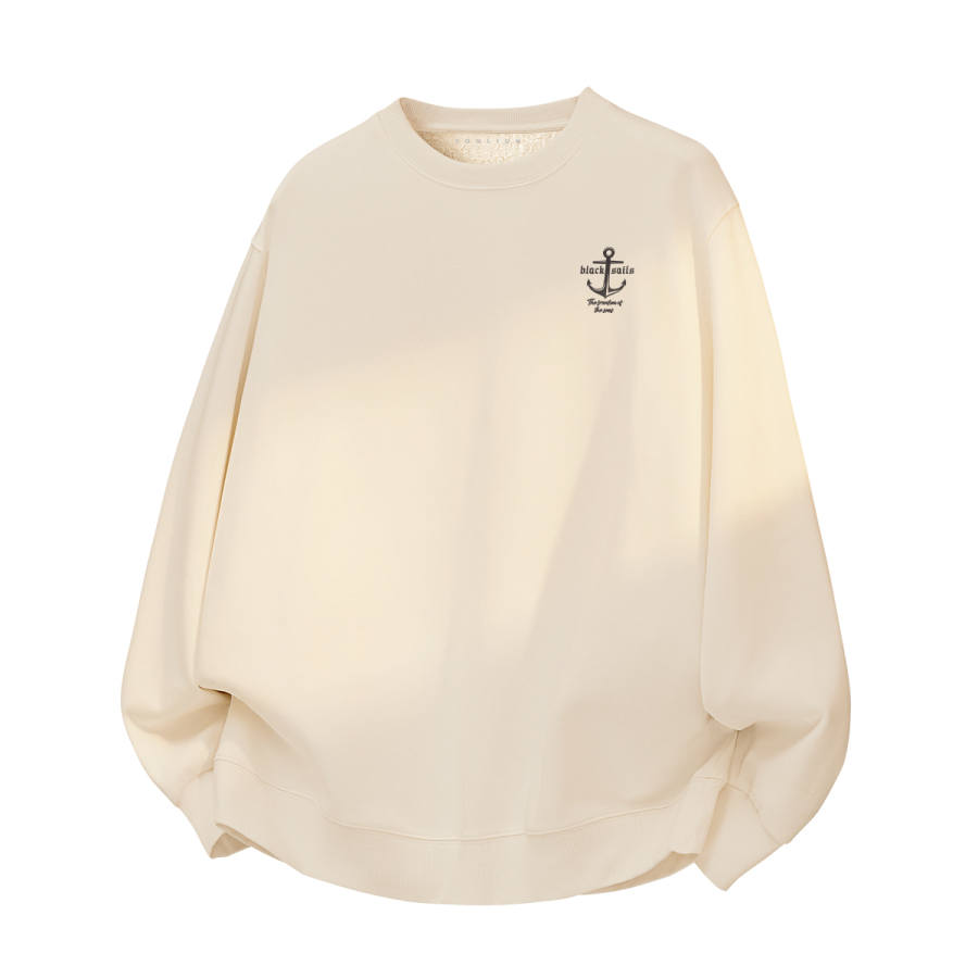Tonlion Sweatshirts Unisex Crew Neck Thickened Heavyweight