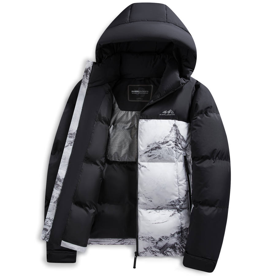 YALU Down Jackets Unisex Hooded Thickened