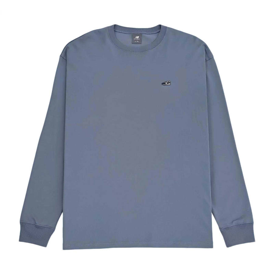 New Balance New Balance T Shirts Men's Arctic Gray Crew Neck Moderate
