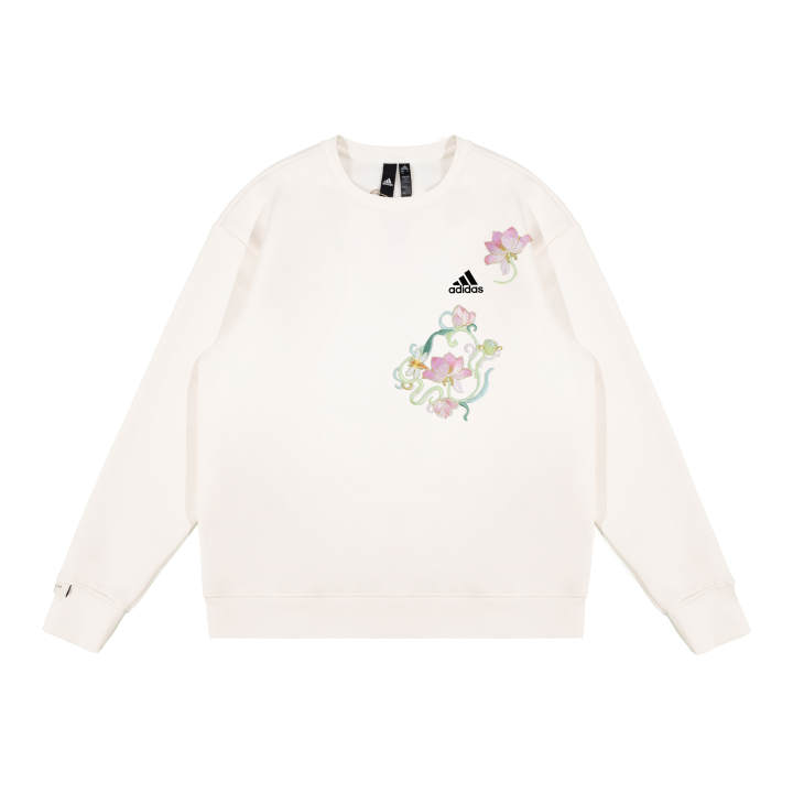Adidas Adidas Sweatshirts Unisex White Crew Neck Moderate Regular